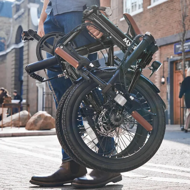 Mycle Compact Folding Electric Bike in White-3