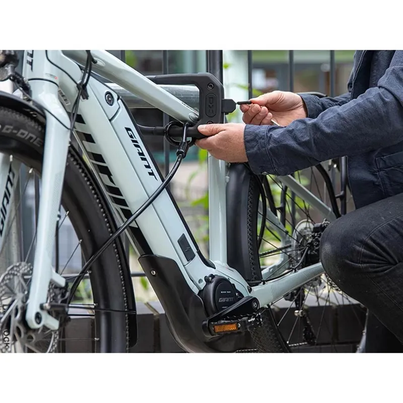 Hiplok DX+ Sold Secure Diamond D-Lock with 2m Cable in Black-1