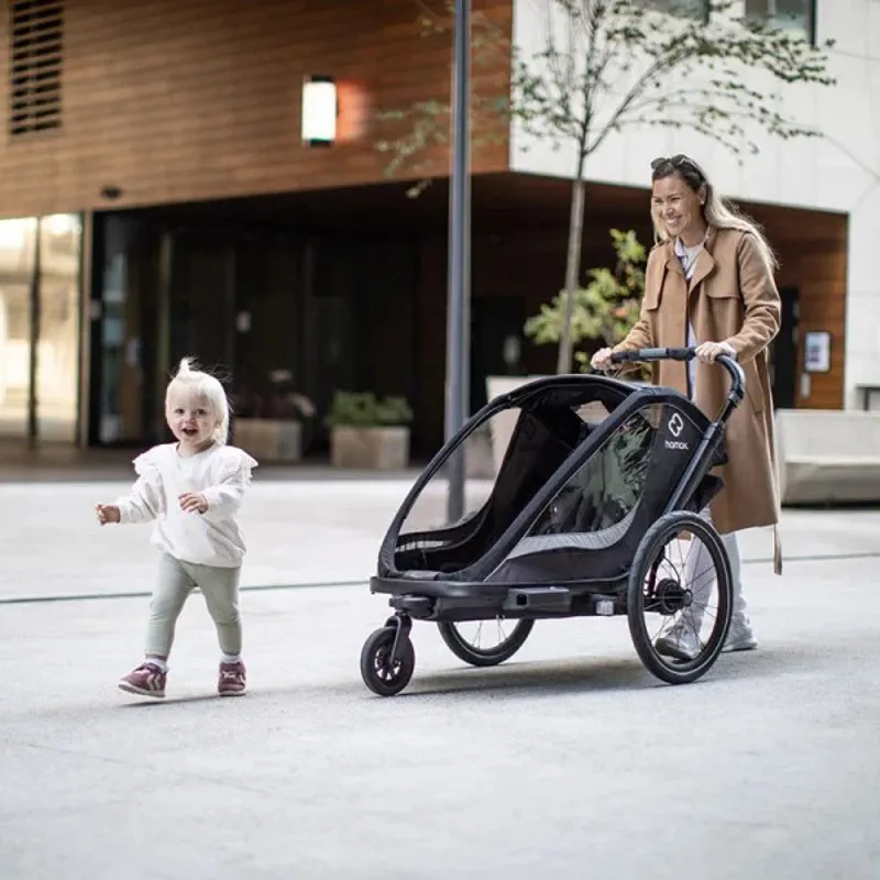 Hamax Cocoon Single Child Bike Trailer in Green/Black-9