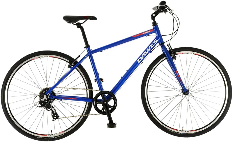 Dawes Discovery 201 8 speed Hybrid Bike in Blue
