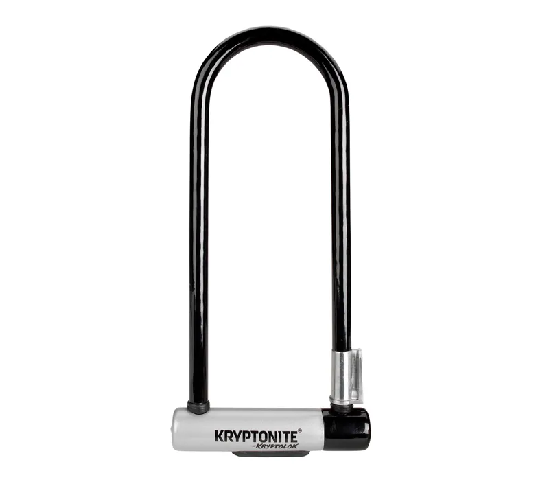 Kryptonite Kryptolok Sold Secure Gold Long Shackle U-Lock with Flexbracket in Black