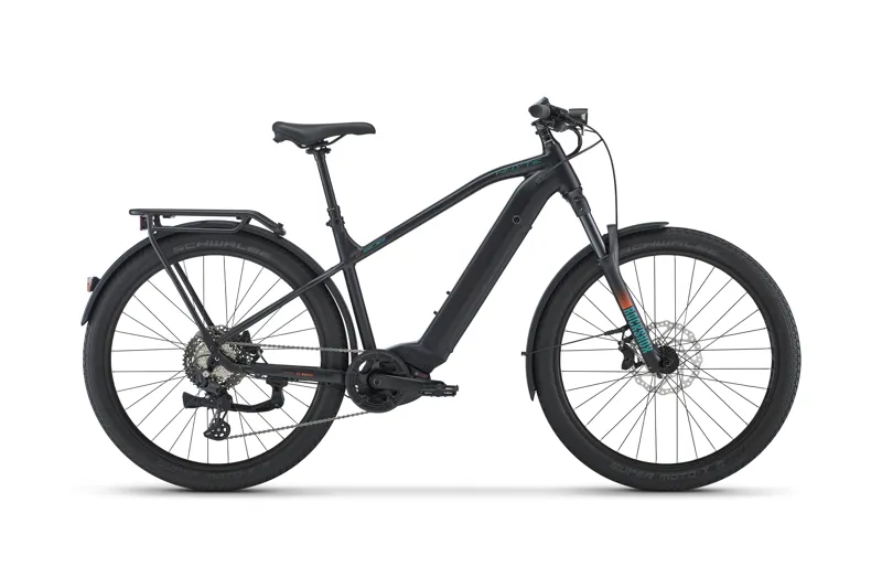 Whyte E-506 V2 Electric Hybrid Bike in Matt Black/Blue Burnt Orange
