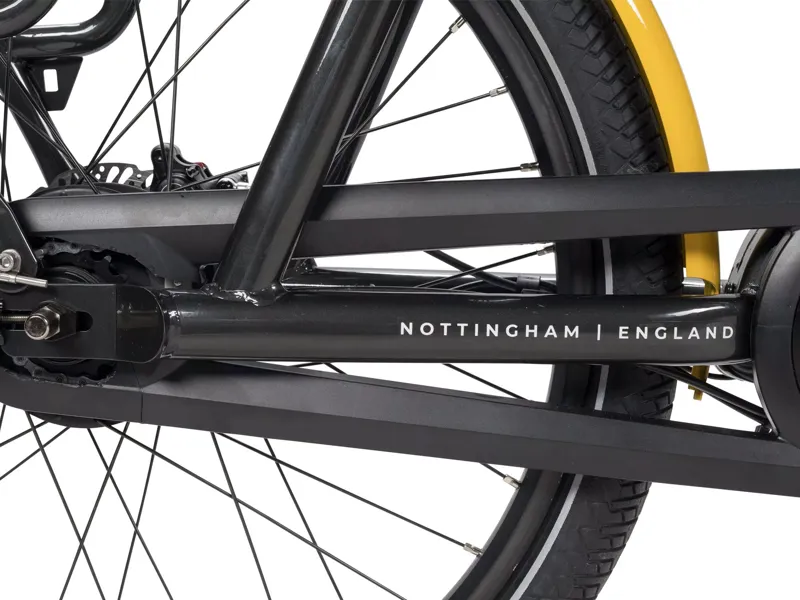 Raleigh Stride 3 Family Cargo Bike in Black/Yellow-3