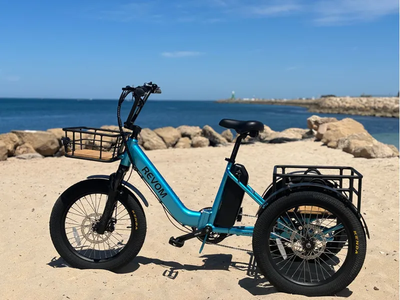 Revom Mover T1 Electric Cargo Tricycle in Olive Green-7