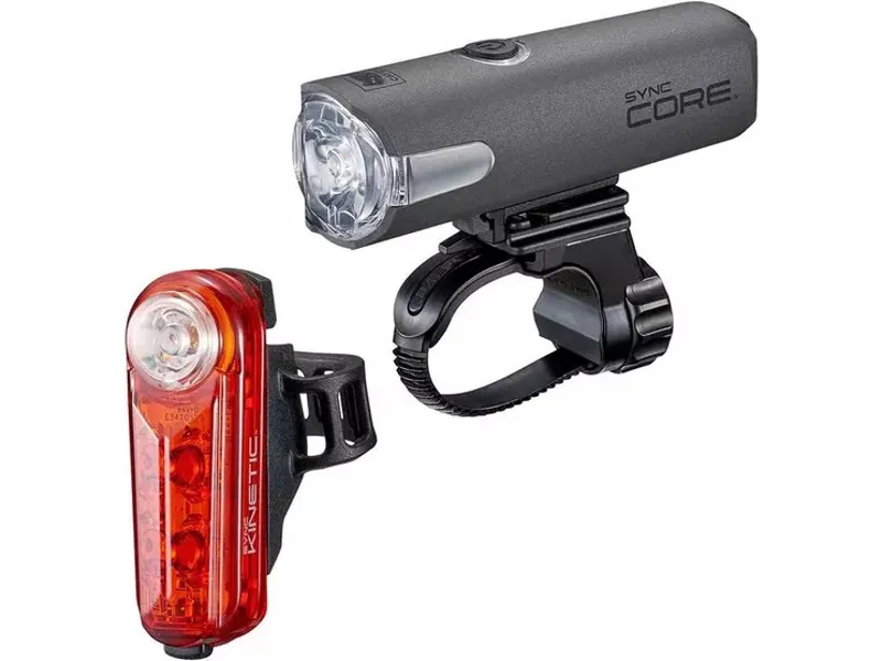 Cateye Sync Core And Kinetic Front and Rear Light Set