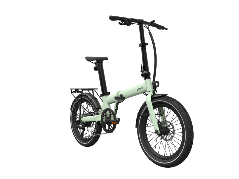 Eovolt Afternoon Origins 20 inch Folding Electric Bike in Sage Green-1