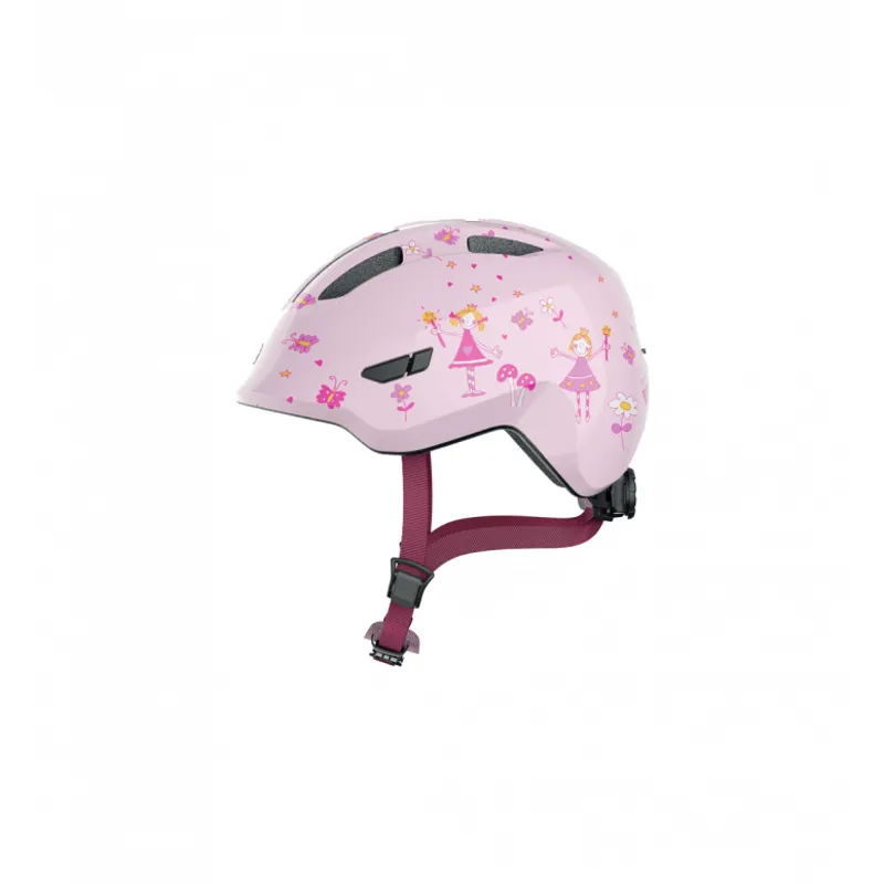 New Abus Smiley 3.0 Shiny Junior Helmet in Rose Pink-3