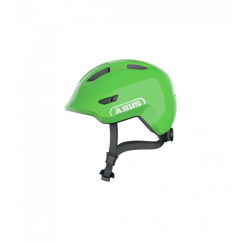 New Abus Smiley 3.0 Shiny Junior Helmet in Green-3