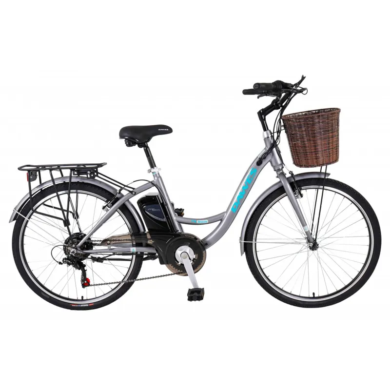 Dawes Breeze 26 inch Electric Hybrid Bike in Grey/Blue