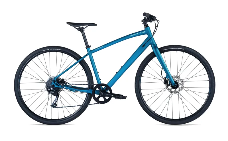Whyte Carnaby V4 Compact Hybrid Bike in Matt Diesel/Aqua Mint