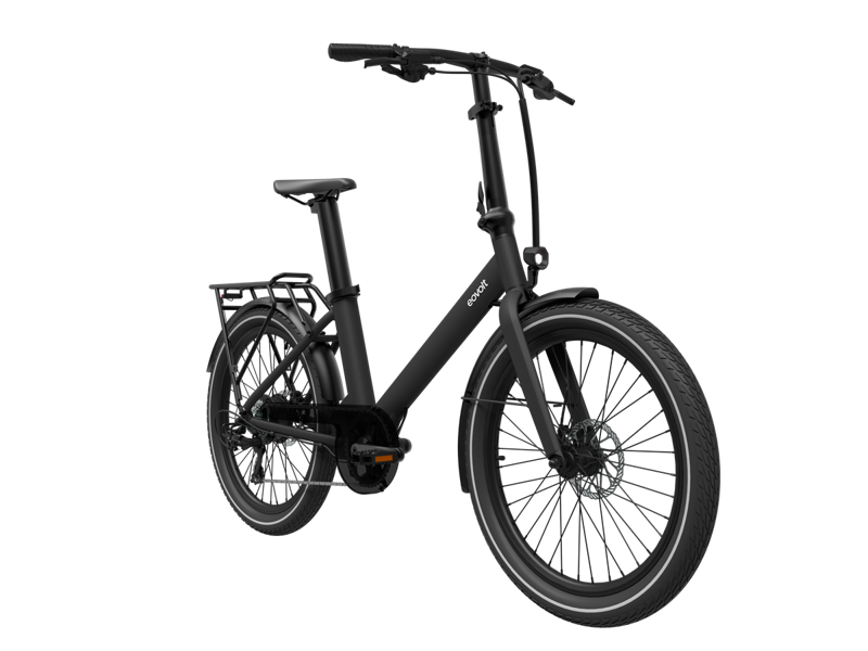 Eovolt Evening 24 inch Folding Electric Bike in Onyx Black-1
