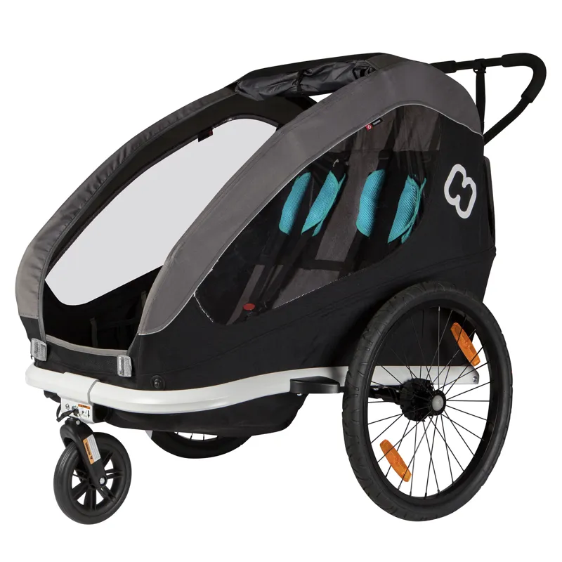 Hamax Traveller Child Twin Trailer in Black/Grey-1