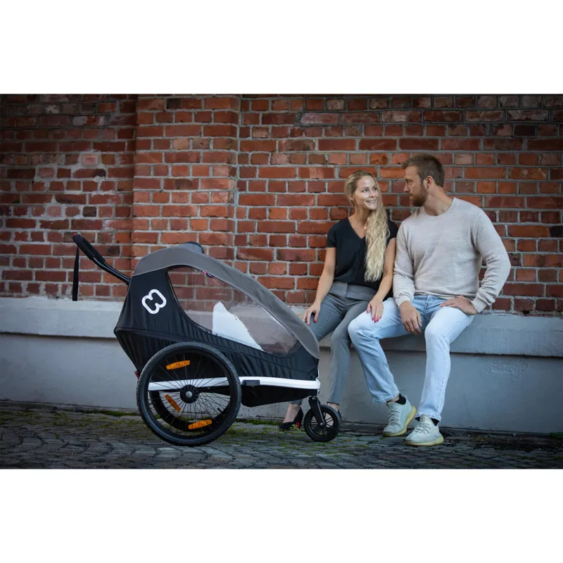 Hamax Traveller Child Twin Trailer in Black/Grey-4
