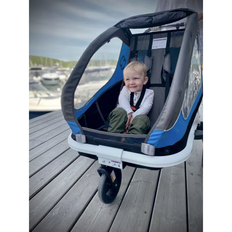 Hamax Traveller Child Twin Trailer in Black/Grey-5