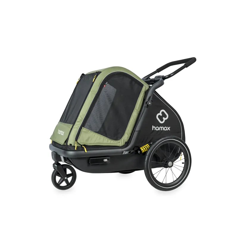 Hamax Pluto Medium Dog Trailer in Green-1