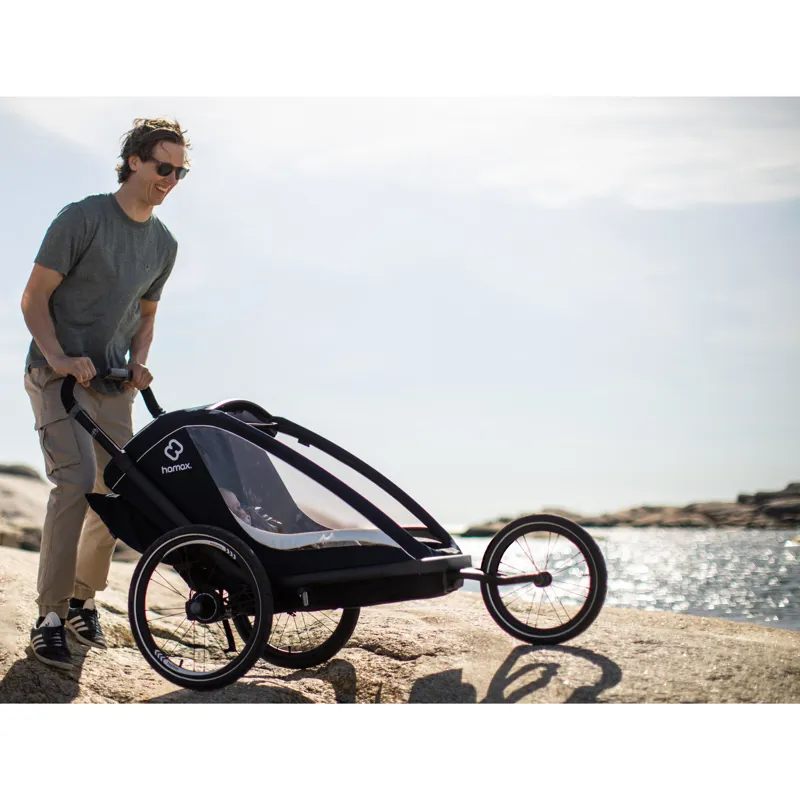 Hamax Breeze Child Single Bike Trailer in Navy/ Cream-8