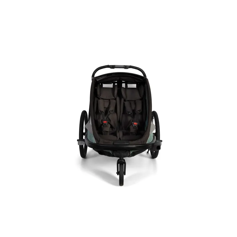 Hamax Cocoon Twin Child Bike Trailer in Green / Black-4