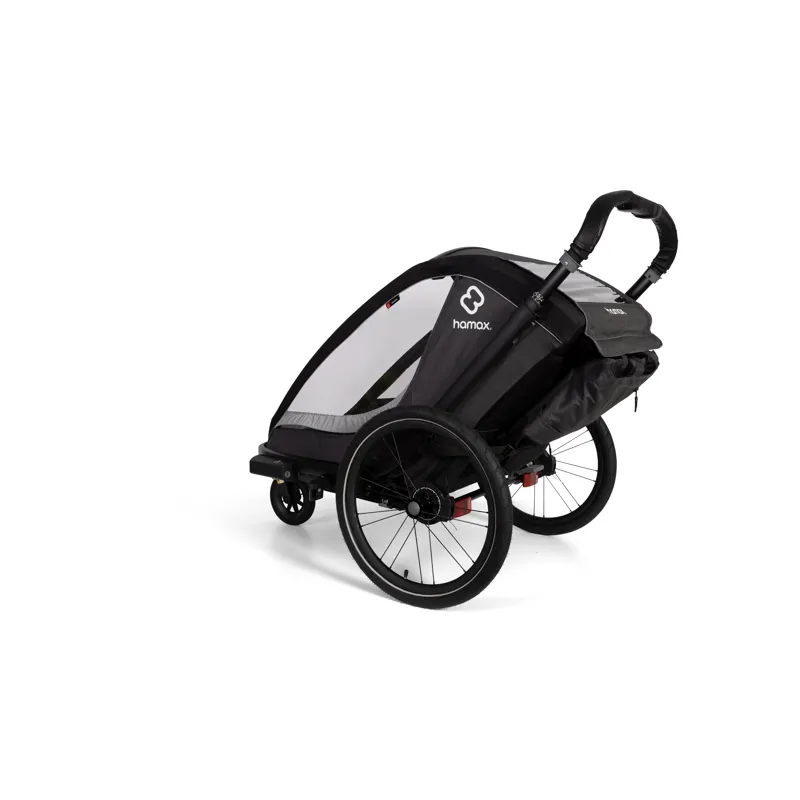 Hamax Cocoon Twin Child Bike Trailer in Grey / Black-4