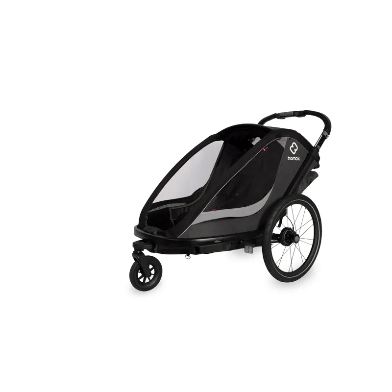 Hamax Cocoon Twin Child Bike Trailer in Grey / Black-3