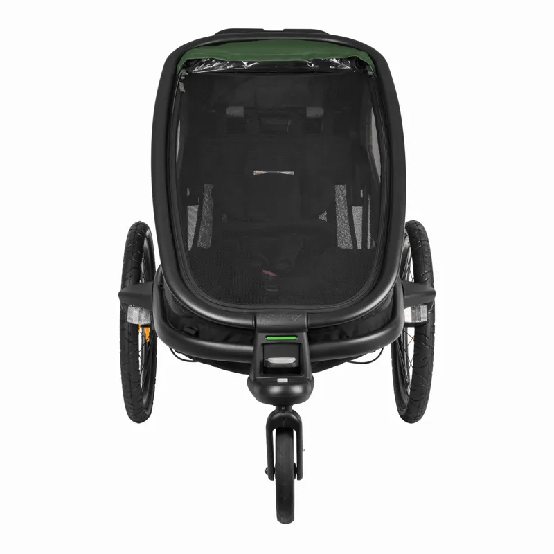 Hamax Outback Single Child Bike Trailer in Green/Black-2