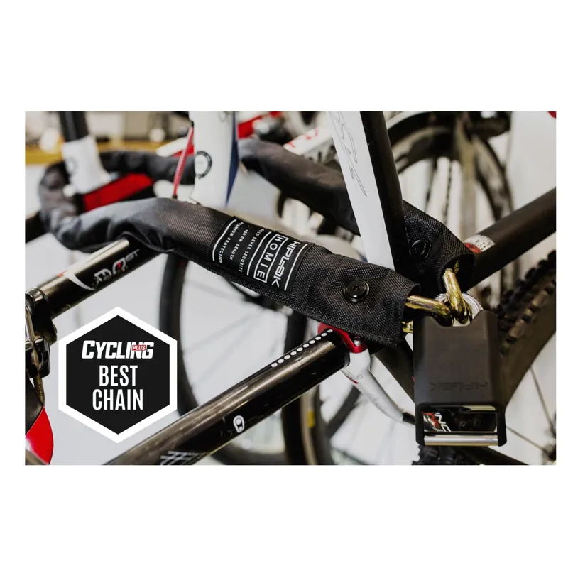 Hiplok Home Gold 10mmx150cm Sold Secure Gold Chain Lock with Hook in Black-1