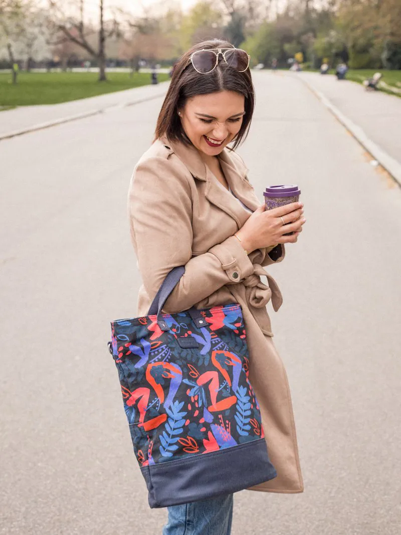 Hill and Ellis Ada 16L Canvas Pannier Bag in Modern Floral-6