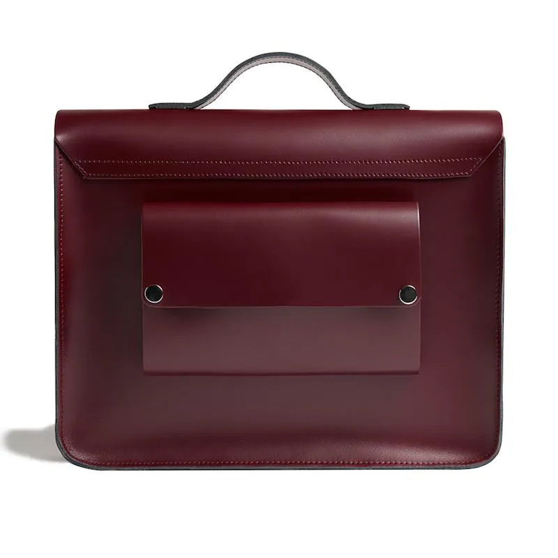 Hill and Ellis 10L Leather Pannier Bag in Oxblood Red-3