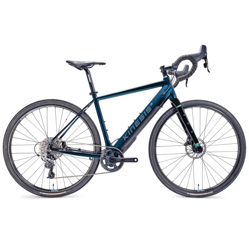Kinesis UK Range Ride 50 Drop Bar Adventure E-bike in Blue