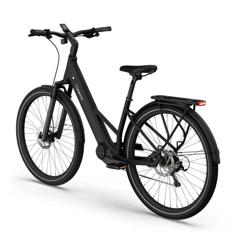 Tenways AGO AIR Electric Hybrid Bike in Midnight Black-2