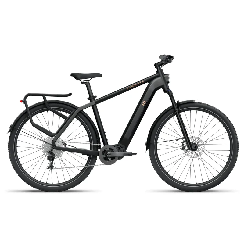 Tenways AGO X Hybrid eBike in Midnight Black