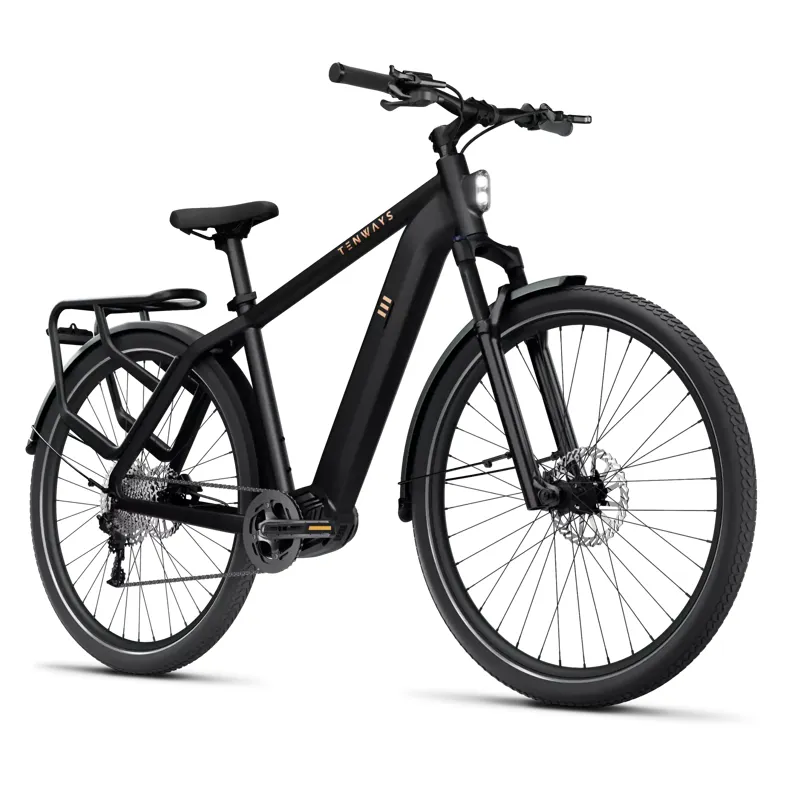 Tenways AGO X Hybrid eBike in Midnight Black-1