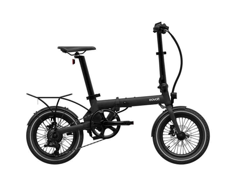 Eovolt Morning 16 inch Folding Electric Bike in Onyx Black