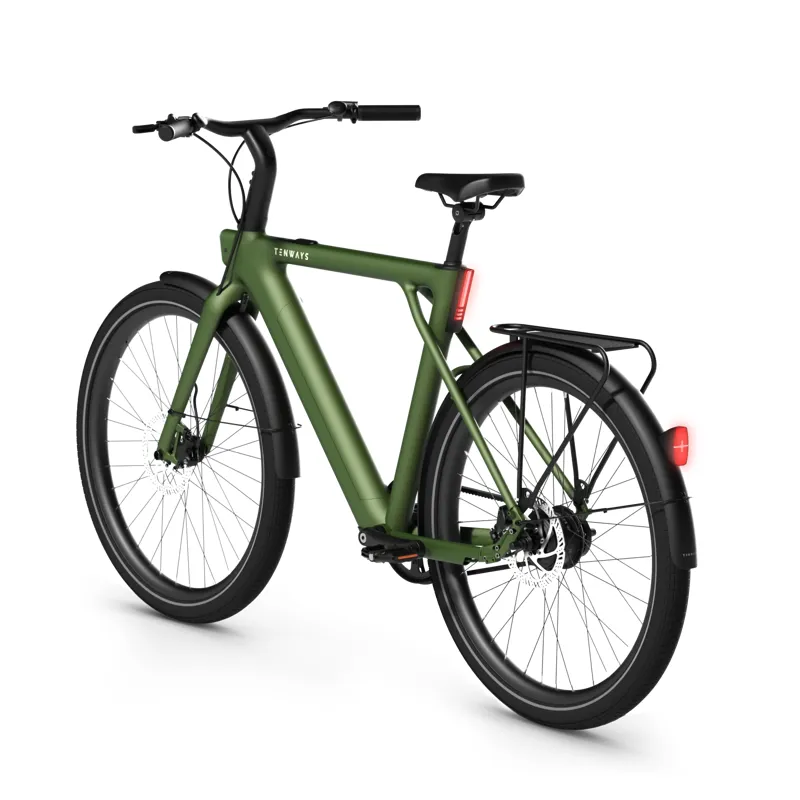 Tenways CGO009 Smart City eBike in Olive Green-2