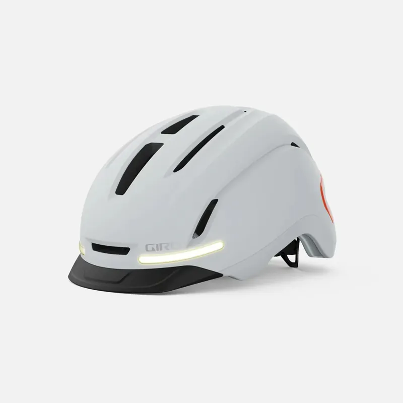 Giro Ethos MIPS LED Urban Helmet in Matte Chalk with Turn Signals-1