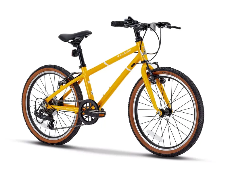 Raleigh Pop 20 Kids Bike in Mustard-1