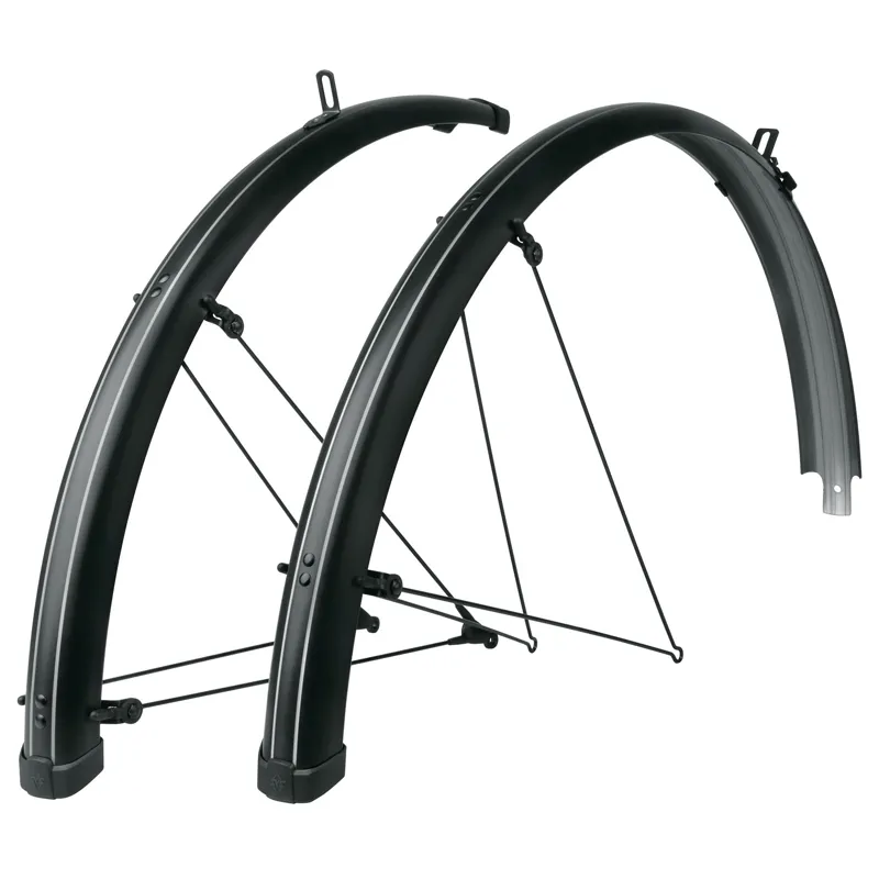 SKS Bluemels Stripes 28 Mudguard Set in Black/Grey