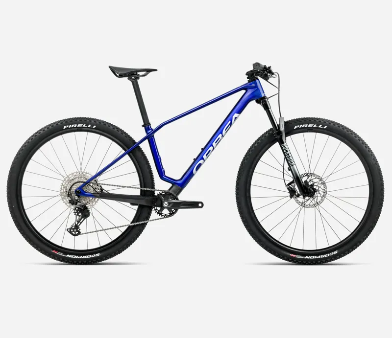 NEW - Orbea Alma M50 Mountain Bike in Blue Blue - Carbon Raw Matt
