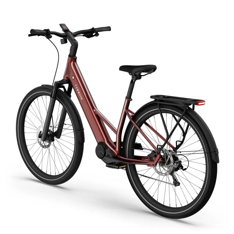 Tenways AGO AIR Electric Hybrid Bike in Velevet Red-2
