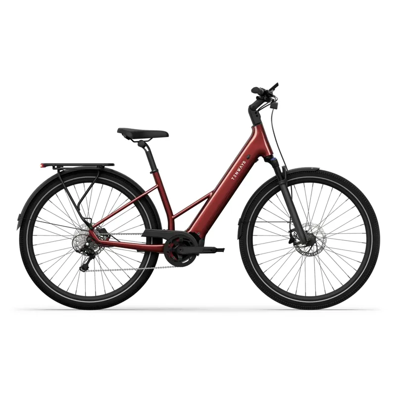Tenways AGO AIR Electric Hybrid Bike in Velevet Red