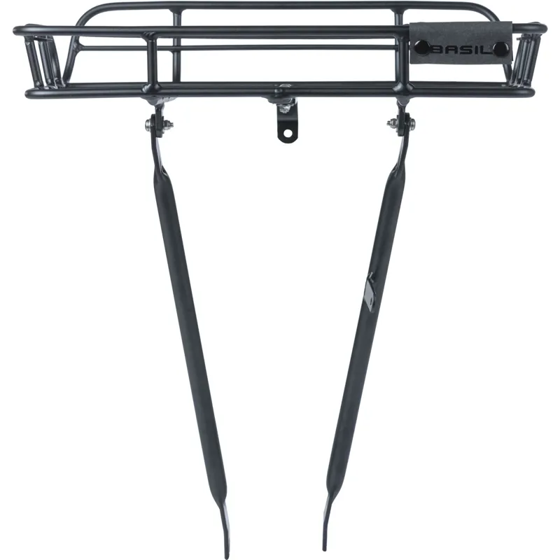 Basil Portland Front Carrier in Black-3