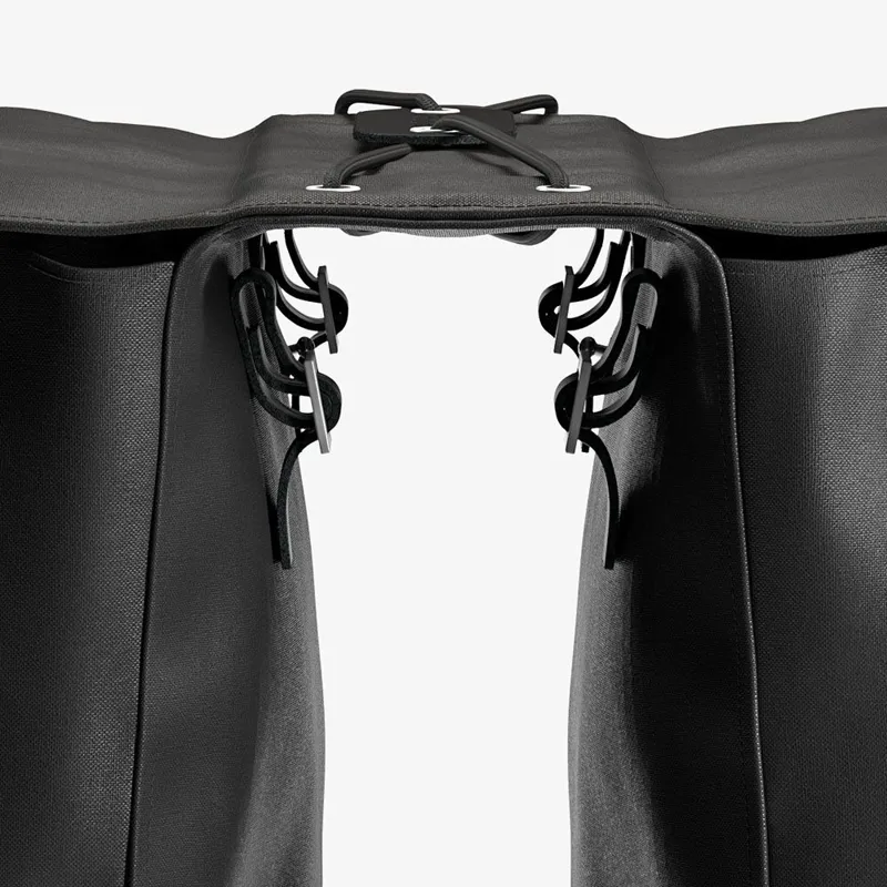 Brooks Brick Lane Roll-up Pannier Bags in Black-4