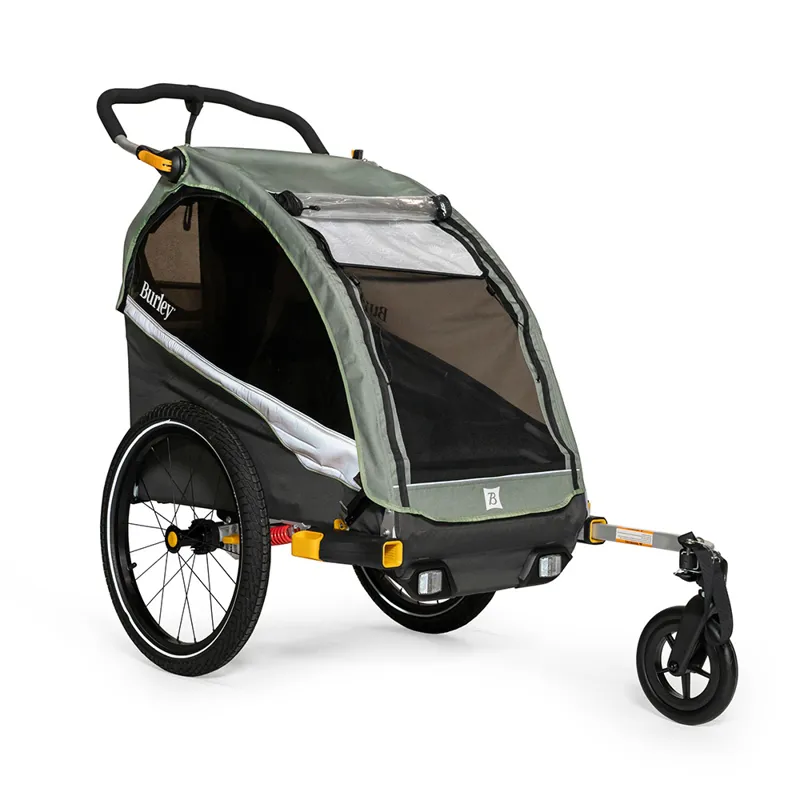 Burley D Lite X Single Bike Trailer / Stroller in Green