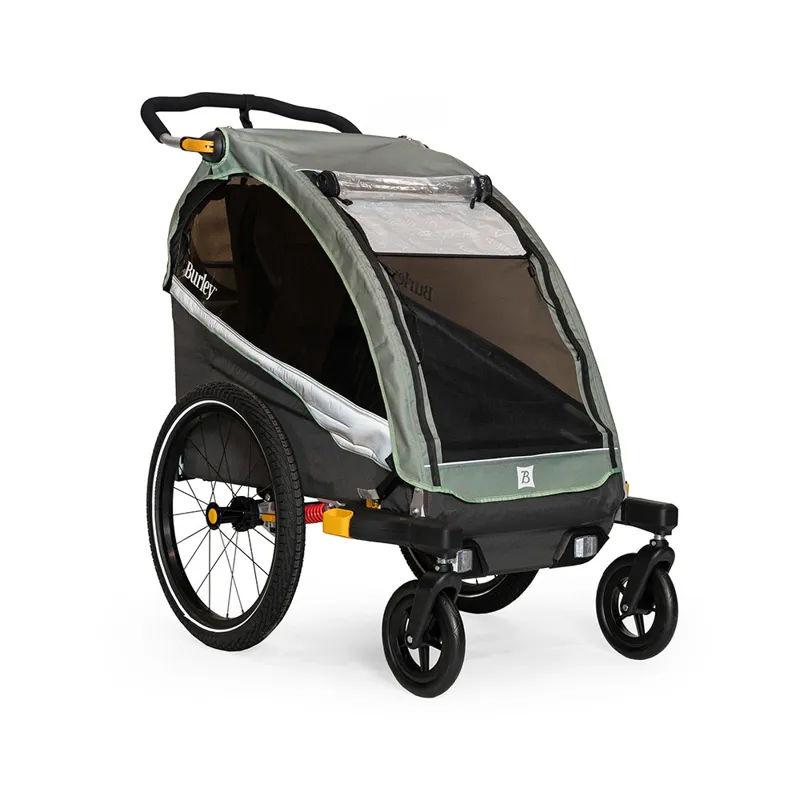 Burley D Lite X Single Bike Trailer / Stroller in Green-2