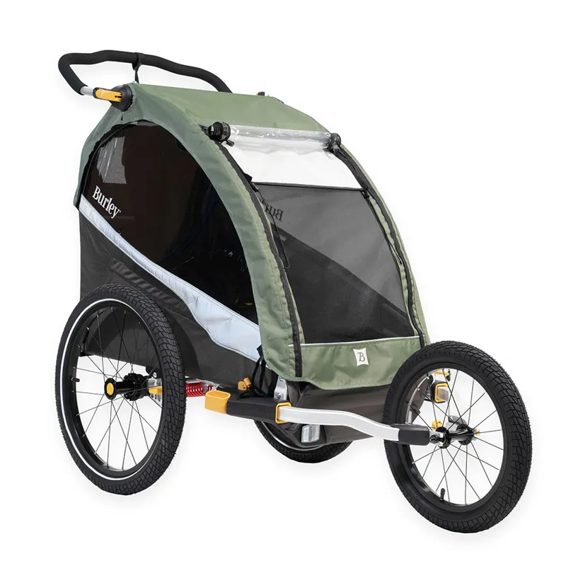 Burley D Lite X Single Bike Trailer / Stroller in Green-3