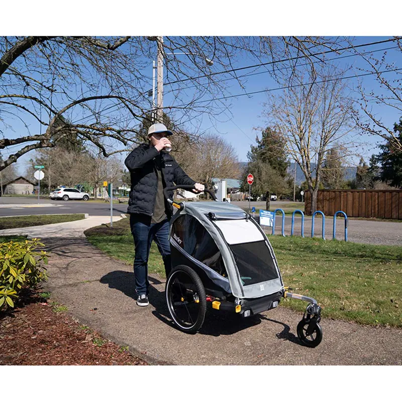 Burley D Lite X Single Bike Trailer / Stroller in Green-7