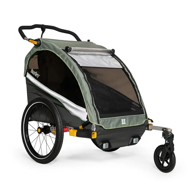 Burley DLite X Bike Double Trailer / Stroller in Green