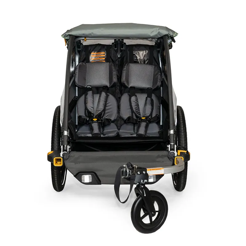 Burley DLite X Bike Double Trailer / Stroller in Green-3