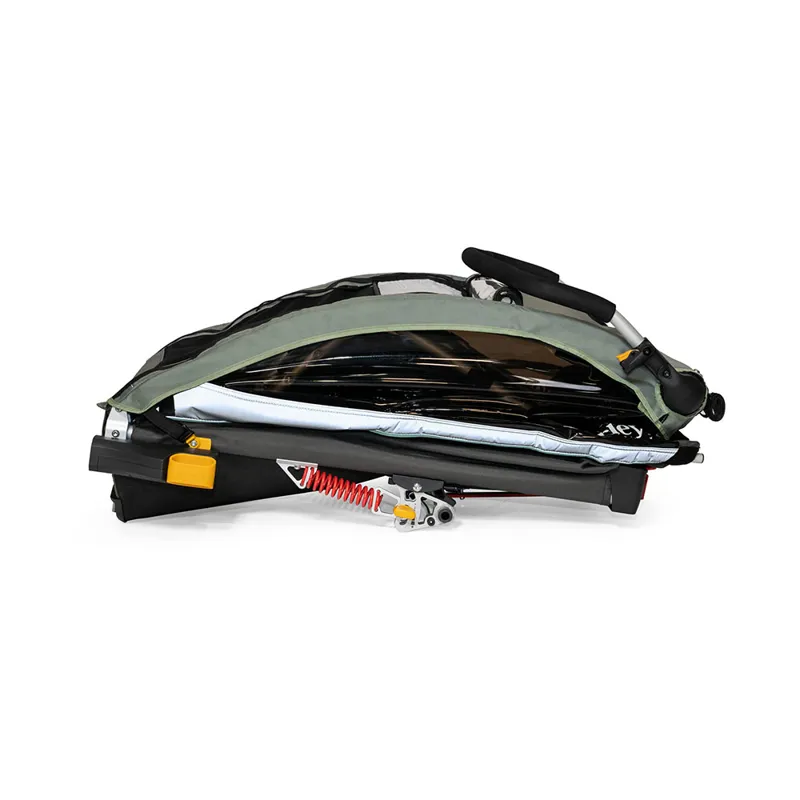 Burley DLite X Bike Double Trailer / Stroller in Green-4