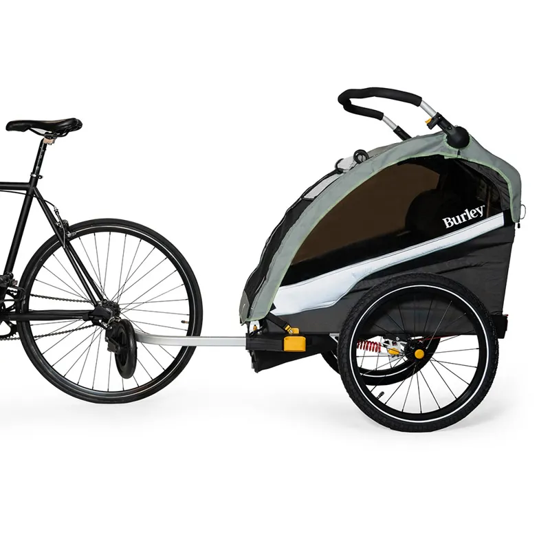 Burley DLite X Bike Double Trailer / Stroller in Green-5