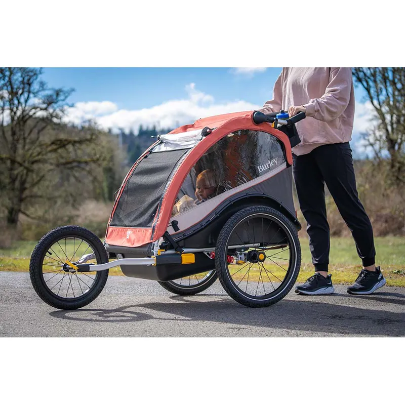 Burley Cub X Bike Trailer/ Stroller in Orange / Black-8